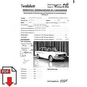 1966 Audi 1700 FIA homologation form PDF download